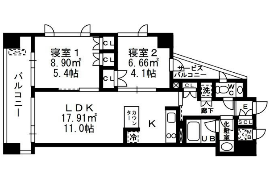 チェスターコート御茶ノ水　1301号室　間取り