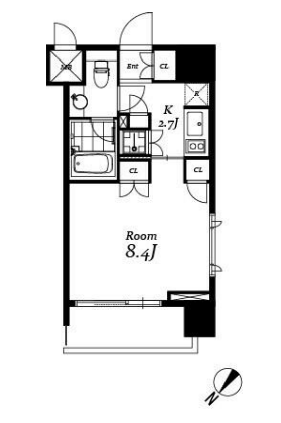 チェスターコート御茶ノ水　407号室　間取り