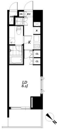 チェスターコート御茶ノ水　1308号室　間取り