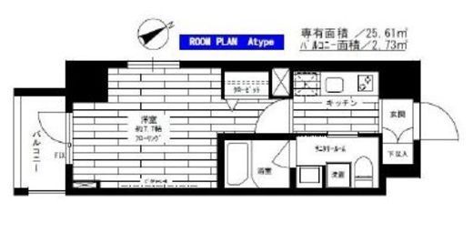 ステージファースト吾妻橋　201号室　間取り