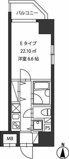 レジディア新御茶ノ水　501号室　間取り