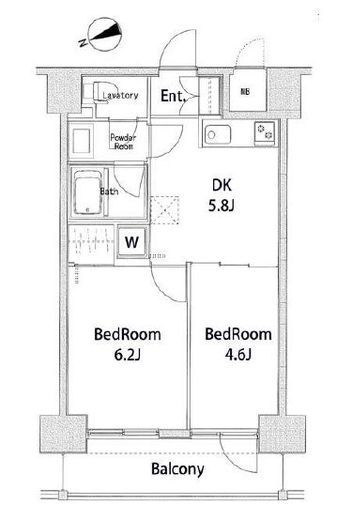 ソサエティ蔵前　1102号室　間取り