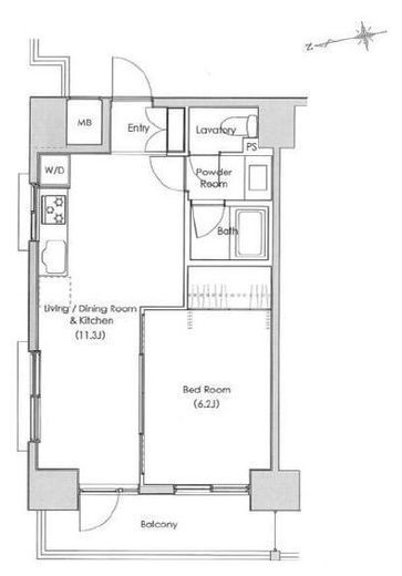 ソサエティ蔵前　803号室　間取り