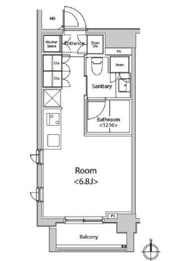 カスタリア菊川　306号室　間取り