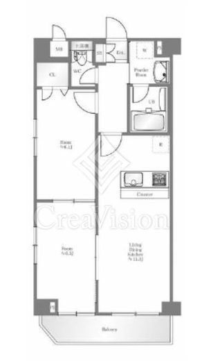 エルフラット両国　706号室　間取り