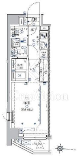 クレイシア菊川　503号室　間取り