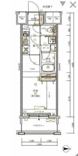 メイングランディア浅草　904号室　間取り