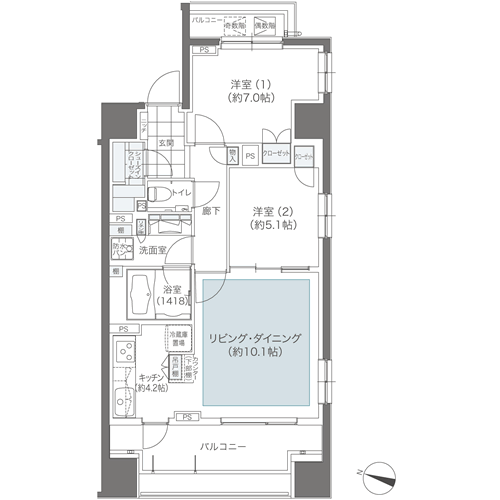 メゾンカルム本郷　209号室　間取り