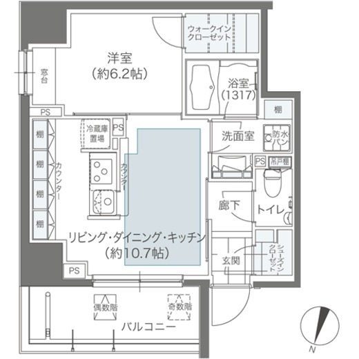 メゾンカルム本郷　501号室　間取り