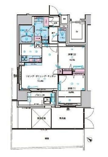 ジェノヴィア浅草2スカイガーデン　103号室　間取り