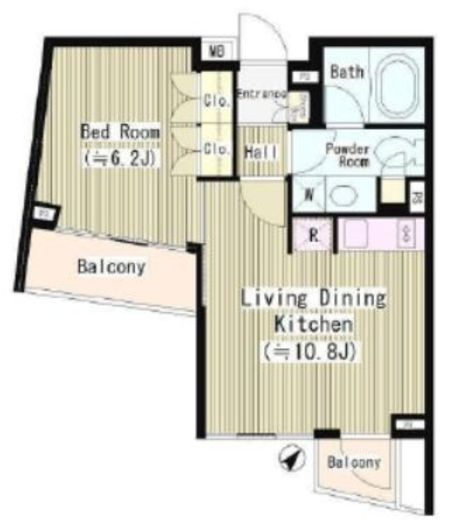 ル・シヤージュ神宮前　207号室　間取り