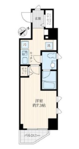 ログ門前仲町　204号室　間取り