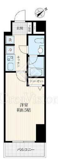 ログ門前仲町　302号室　間取り