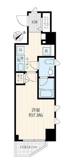 ログ門前仲町　404号室　間取り