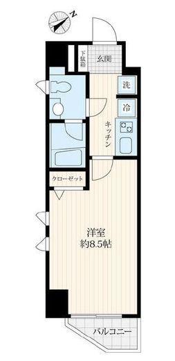 ログ門前仲町　601号室　間取り