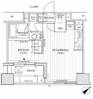 カスタリア目黒かむろ坂　403号室　間取り