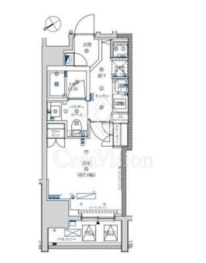 フェルクルール上野駅前　502号室　間取り