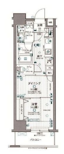 日神デュオステージ浅草三筋　1106号室　間取り