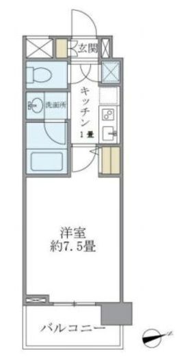 バンクサイドコート常盤　204号室　間取り