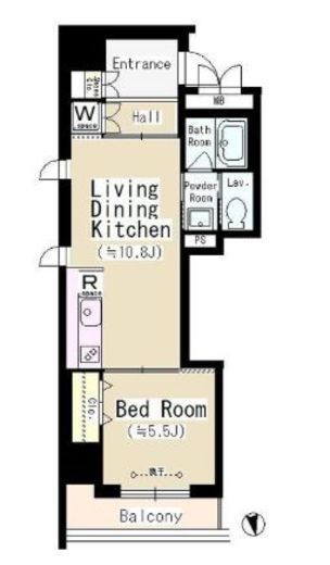 エス・スペース　601号室　間取り