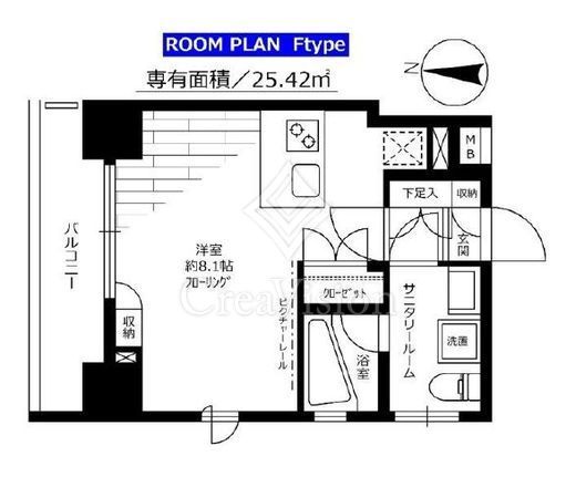 ステージファースト両国アジールコート　504号室　間取り