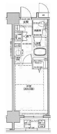 J･ワザック両国　504号室　間取り