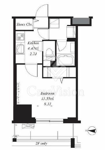 フレンシア菊川　307号室　間取り