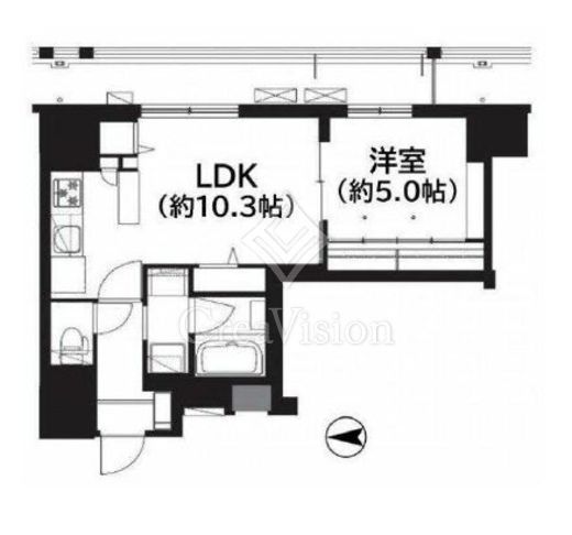 フレンシア菊川　714号室　間取り