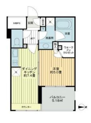 ライオンズシティ蔵前　604号室　間取り