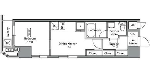 レジディア入谷　304号室　間取り