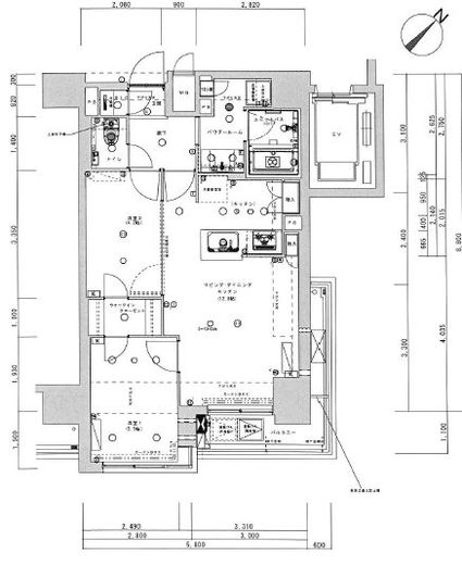 ライトテラス蔵前　1502号室　間取り