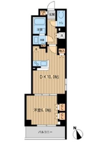 ファインアドレス新御徒町　808号室　間取り