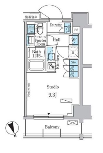 パークアクシス浅草レジデンス　702号室　間取り