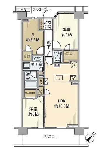 プラウドシティ越中島　A5F1号室　間取り