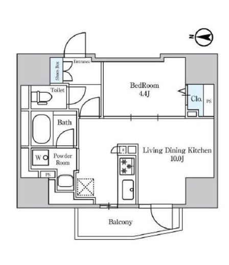 エスタート入谷1　501号室　間取り