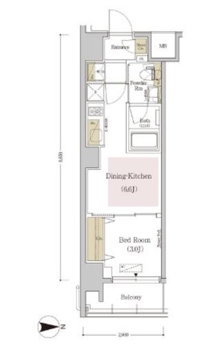 アーバネックス森下3　405号室　間取り