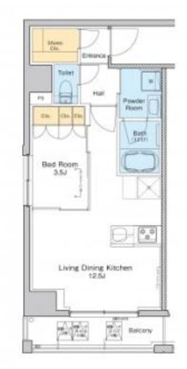 プラウドフラット両国2　901号室　間取り