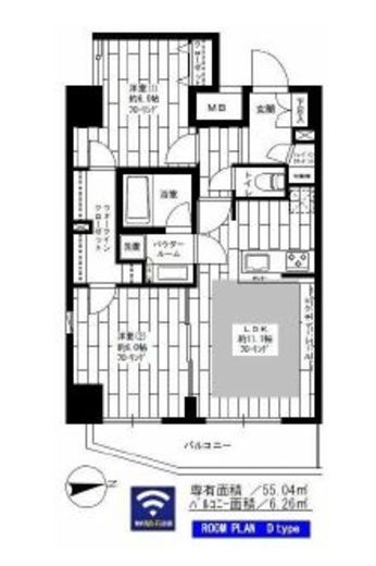 ステージファースト新御徒町2　1202号室　間取り