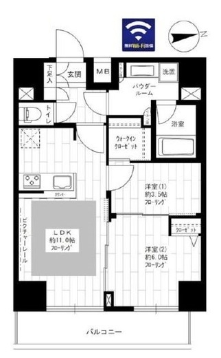 ステージファースト新御徒町2　1102号室　間取り
