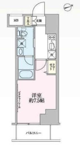 ステージファースト新御徒町2　802号室　間取り