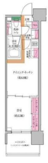 レジディア門前仲町プレイス　1003号室　間取り