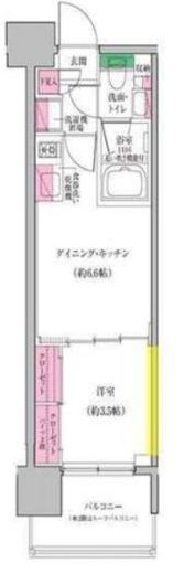 レジディア門前仲町プレイス　1004号室　間取り