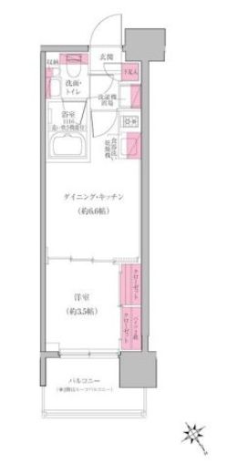 レジディア門前仲町プレイス　305号室　間取り