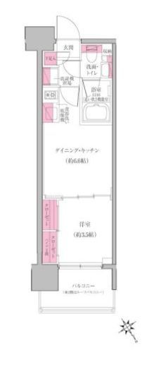 レジディア門前仲町プレイス　508号室　間取り