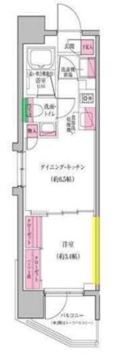 レジディア門前仲町プレイス　801号室　間取り