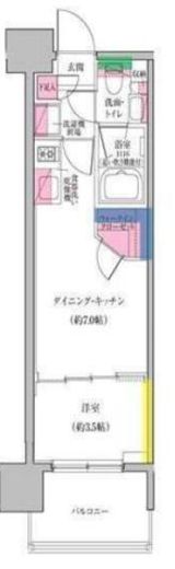 レジディア門前仲町プレイス　806号室　間取り