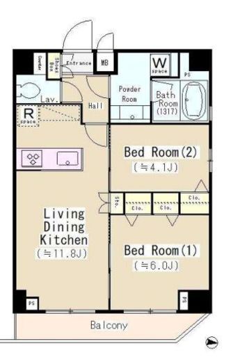 パークキューブ錦糸町　403号室　間取り