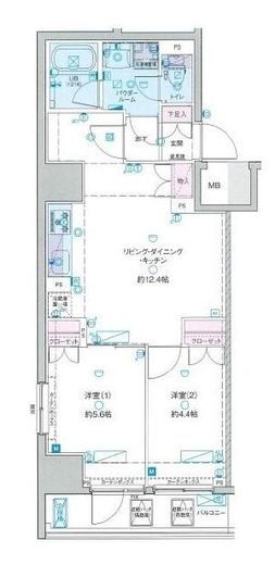 ジェノヴィア浅草4スカイガーデン　705号室　間取り