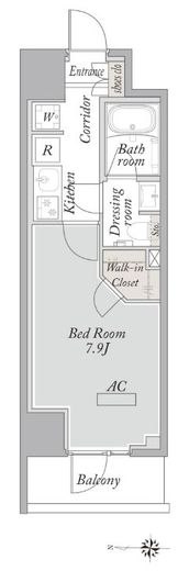 ラクラス浅草　703号室　間取り