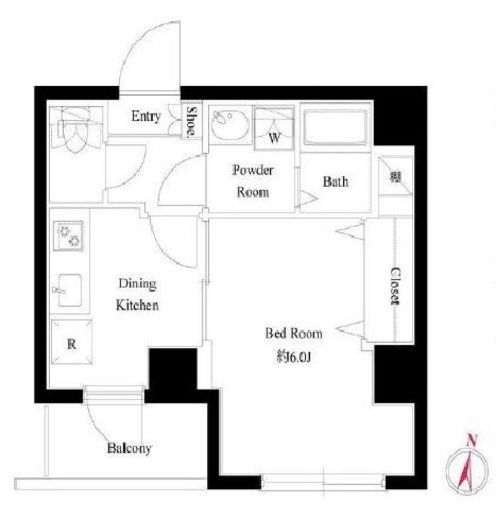 ライブカーサ両国北斎通り　501号室　間取り